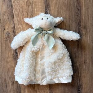 The Edgehill Collection Bearington Baby Lamb Plush Snuggler Ivory Mint Green